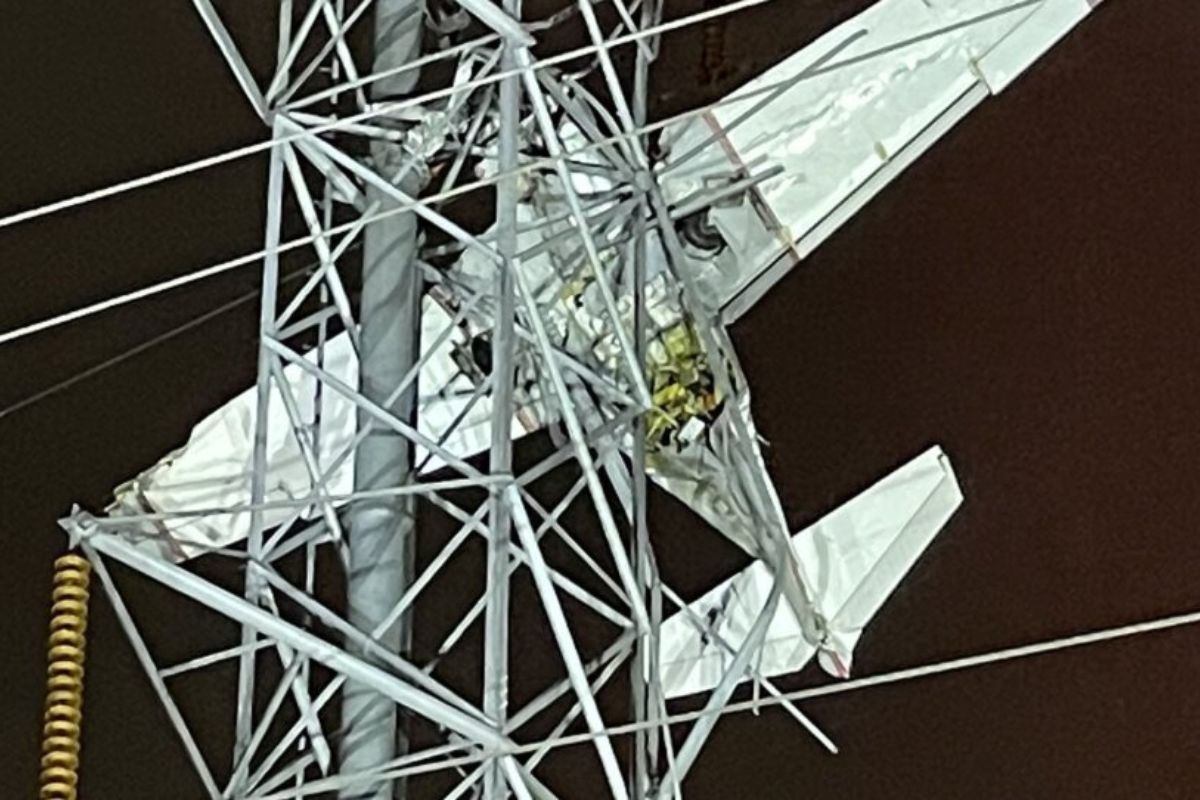 Small Plane Crashes Into Transmission Tower In Maryland