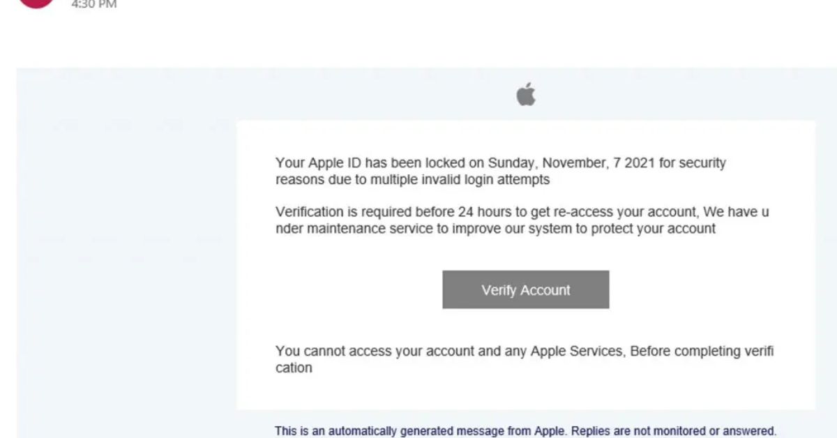 Apple ID Scam 