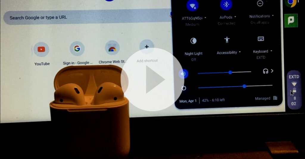 how to connect airpods to a chromebook