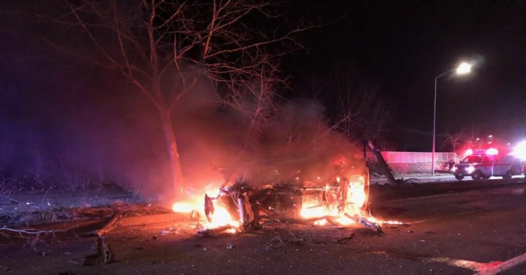 One Person is Killed in a Fiery Drag Racing Accident in Portland