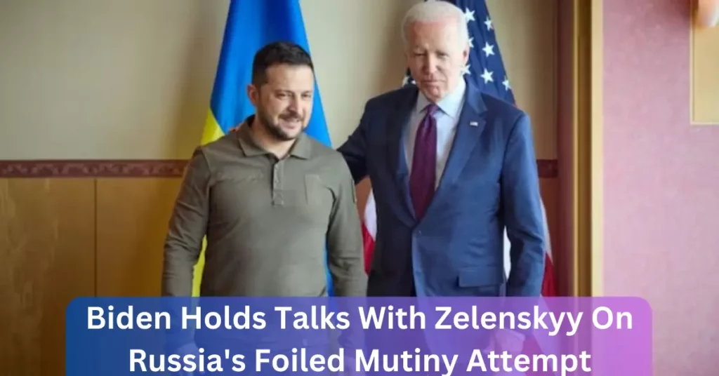 Biden Holds Talks With Zelenskyy On Russia's Foiled Mutiny Attempt